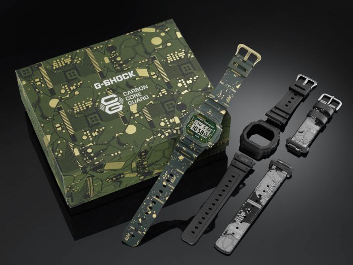 G-Shock DW5600CC-1 Digital Watch with Circuit Board Camo Design - Durable Shock-Resistant Sports Watch for Men, Outdoor Activities & Military Use