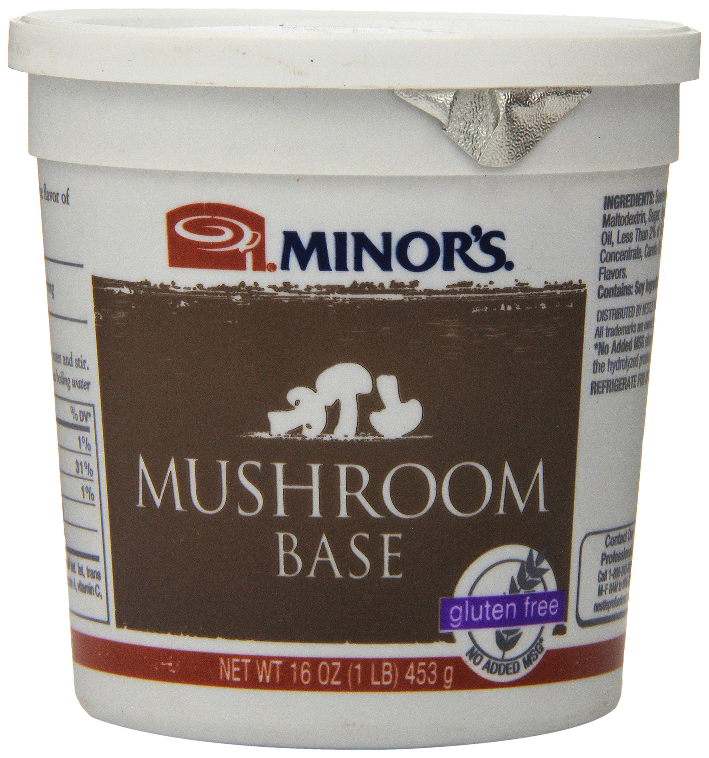 Organic Minor's Mushroom Base - Gluten Free, Vegan, Non-GMO - 16 oz (Pack of 1) - Perfect for Soups, Sauces & Gravy Making - All-Natural Flavor Enhancer