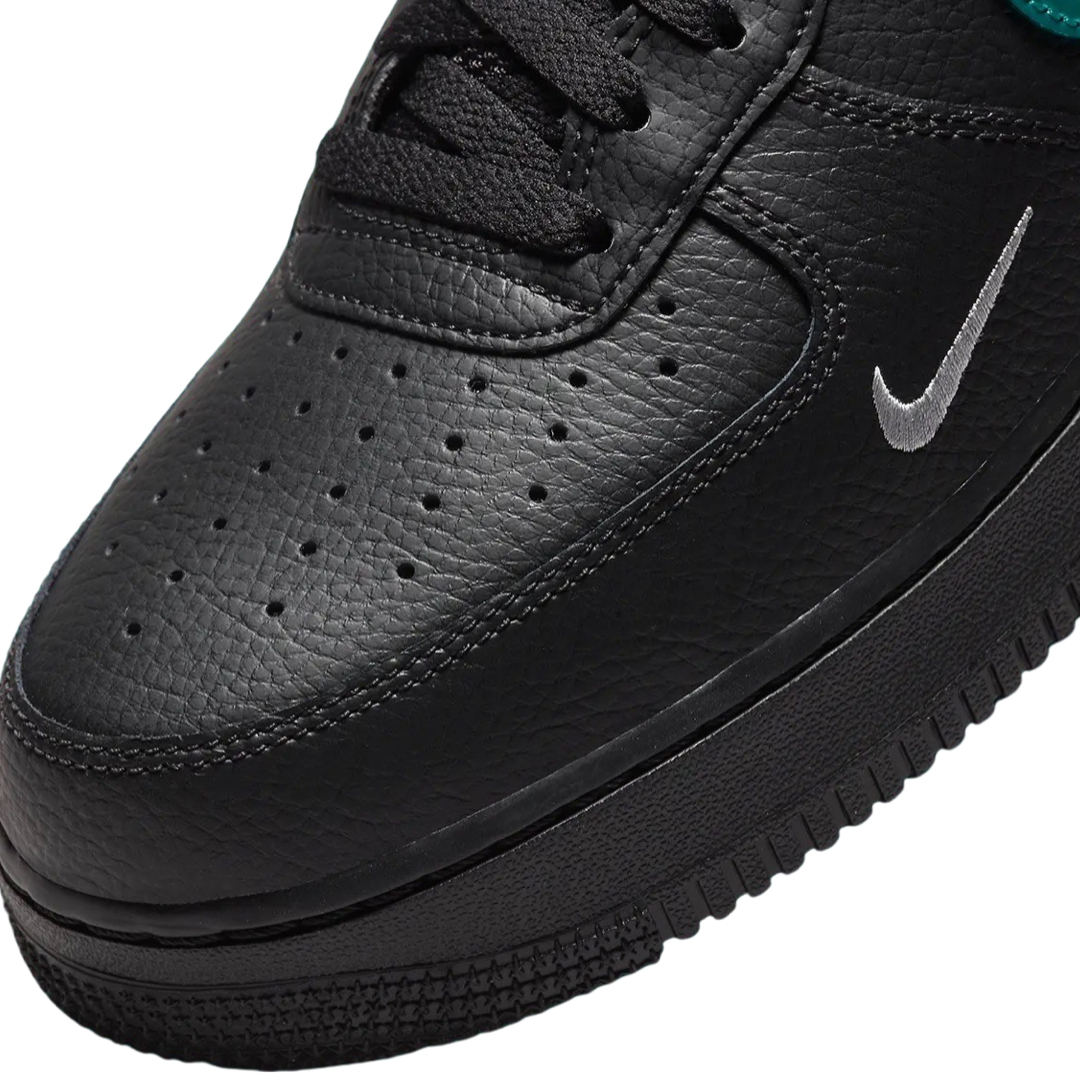 Nike Air Force 1 Low Sneakers - Black & Blue Lightning Colorway - Men's Casual Shoes for Streetwear & Everyday Wear