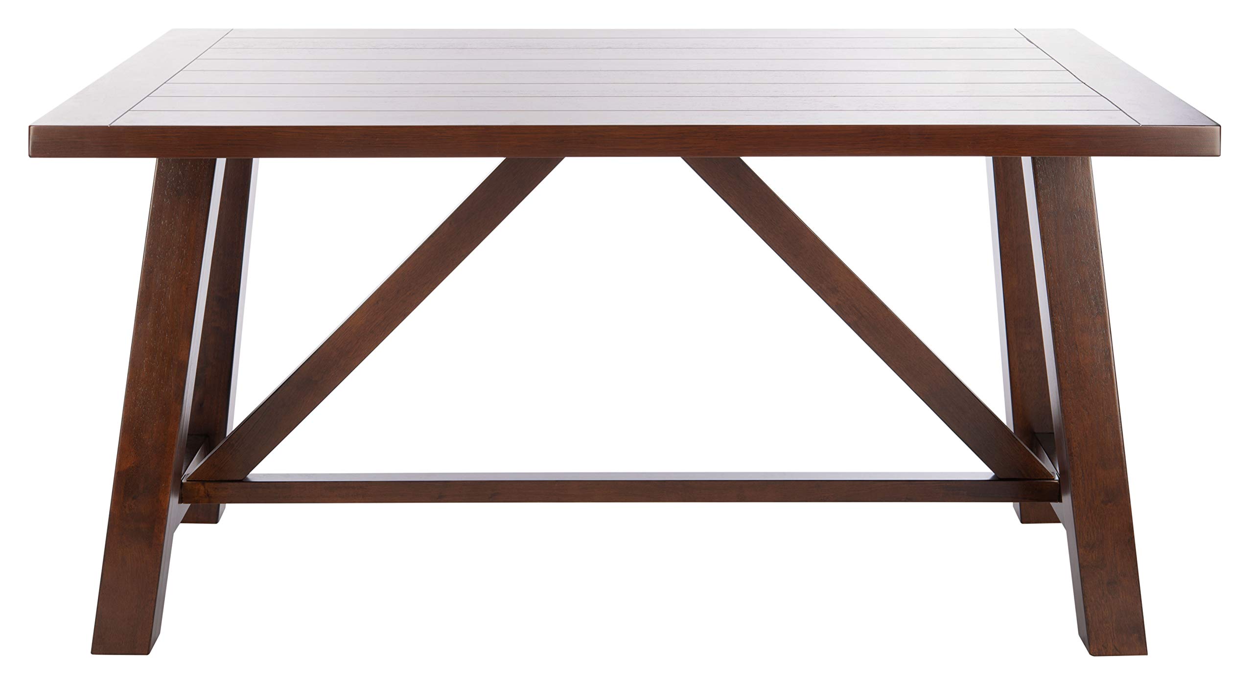 SAFAVIEH Home Collection Ainslee Brown Rectangle Dining Table - Modern Farmhouse Style for Kitchen & Dining Room - Perfect for Family Gatherings & Entertaining Guests