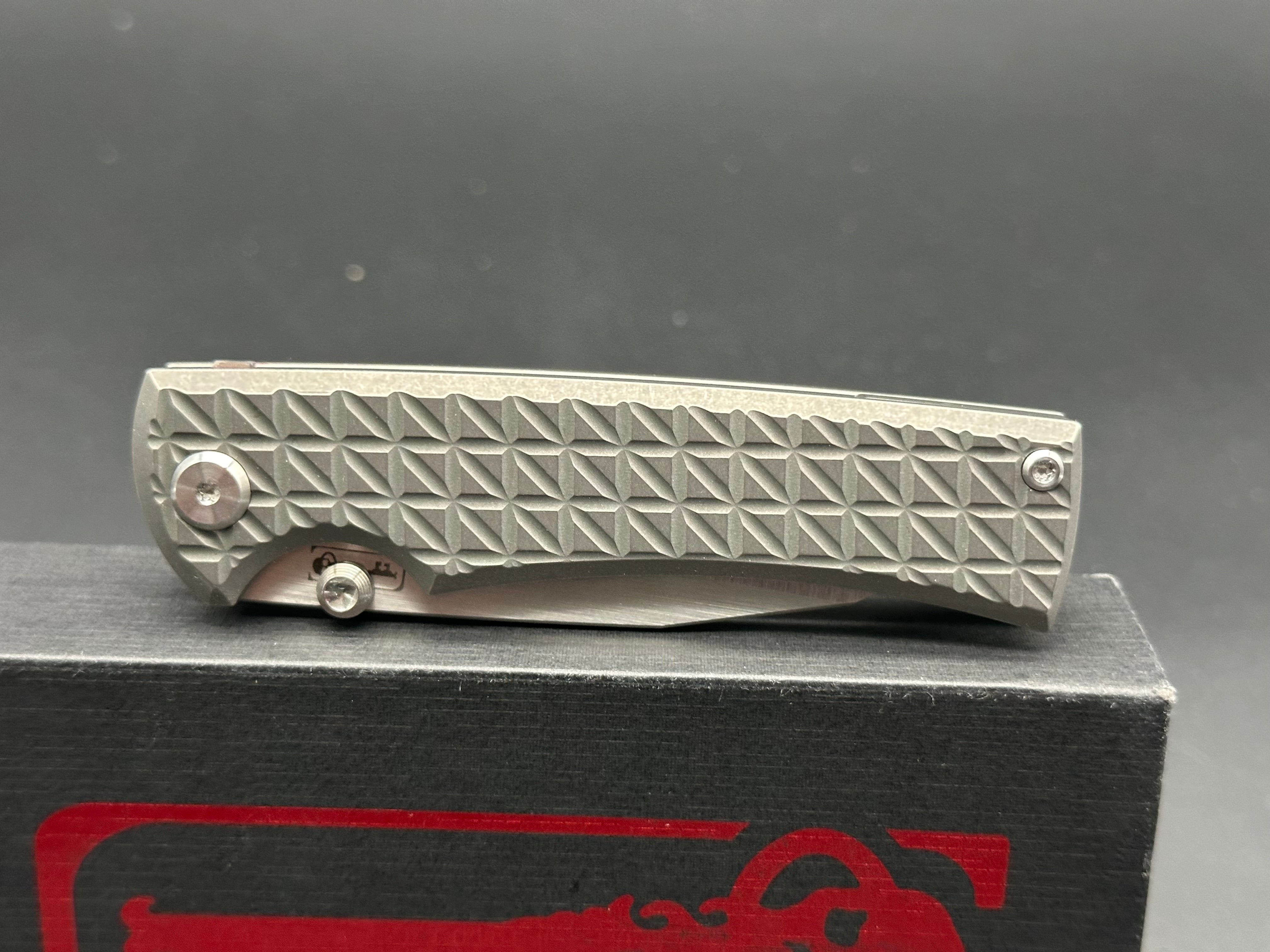 Chaves Sangre Street Folding Knife - Titanium Thumb Studs, Flipper Delete | EDC, Outdoor, Tactical & Everyday Carry Knife for Enthusiasts