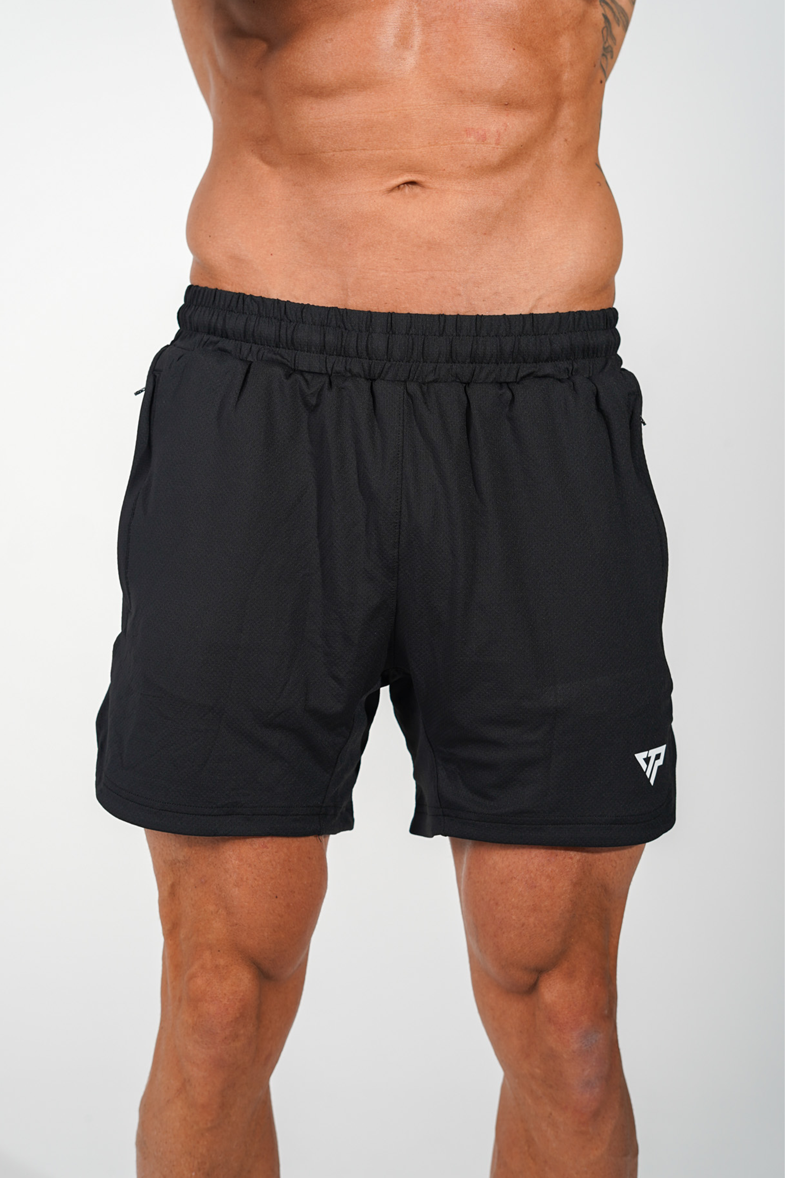 KTP Men's High-Tech Performance Shorts - Black | Lightweight & Breathable for Running, Gym & Outdoor Activities