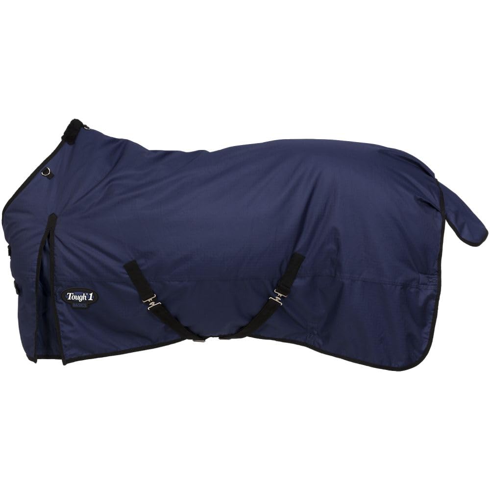 Tough1 1200D Turnout Horse Blanket - Heavy Duty Waterproof Winter Horse Rug for Cold Weather Riding & Stable Use