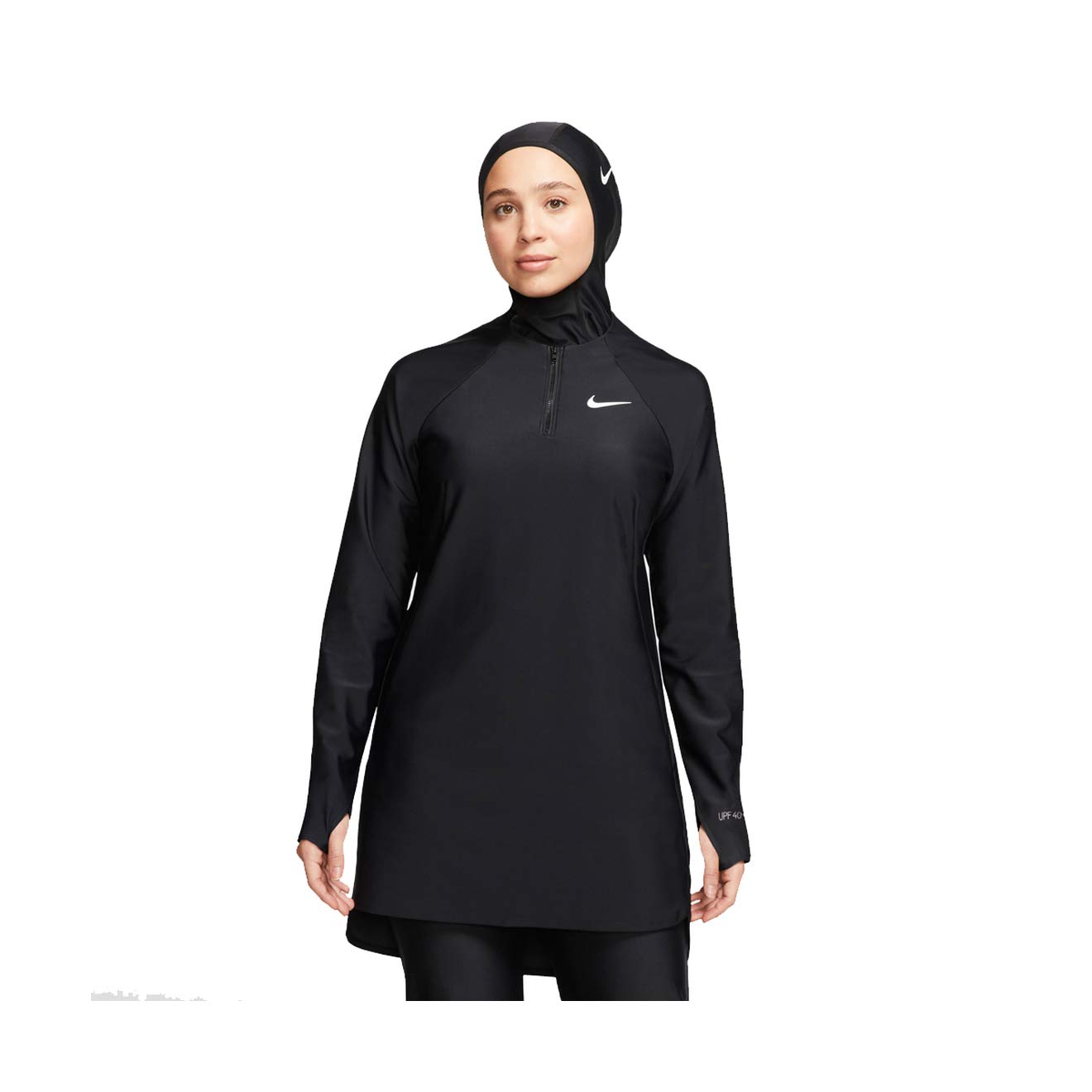 Nike Women's Long Sleeve Swim Cover Up - UV Protection Rash Guard Swim Shirt for Beach, Pool & Water Sports