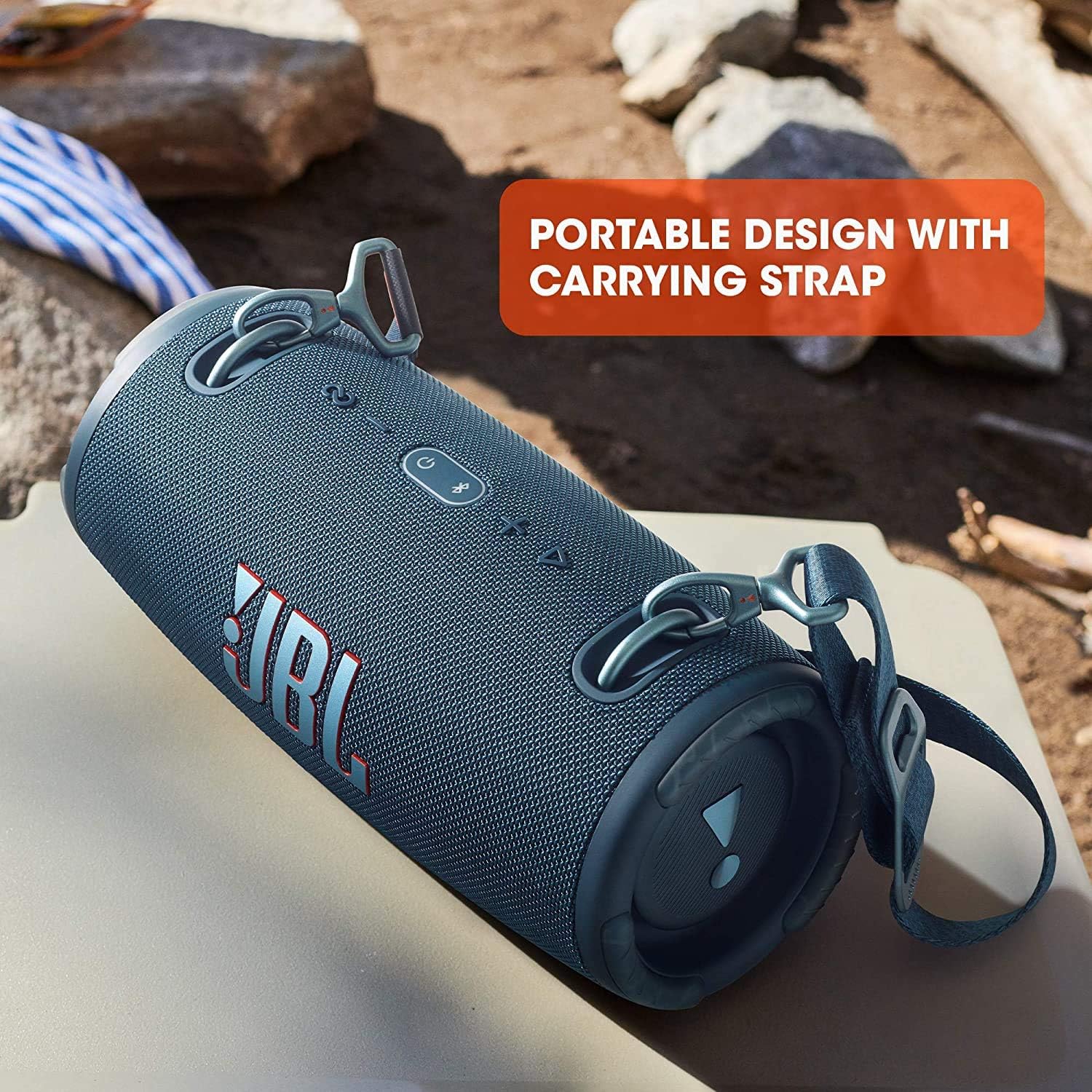 JBL Xtreme 3 Wireless Bluetooth Speaker - Portable, Waterproof, with Charging Cable - Perfect for Outdoor Adventures, Beach Parties & Poolside Fun (Black)