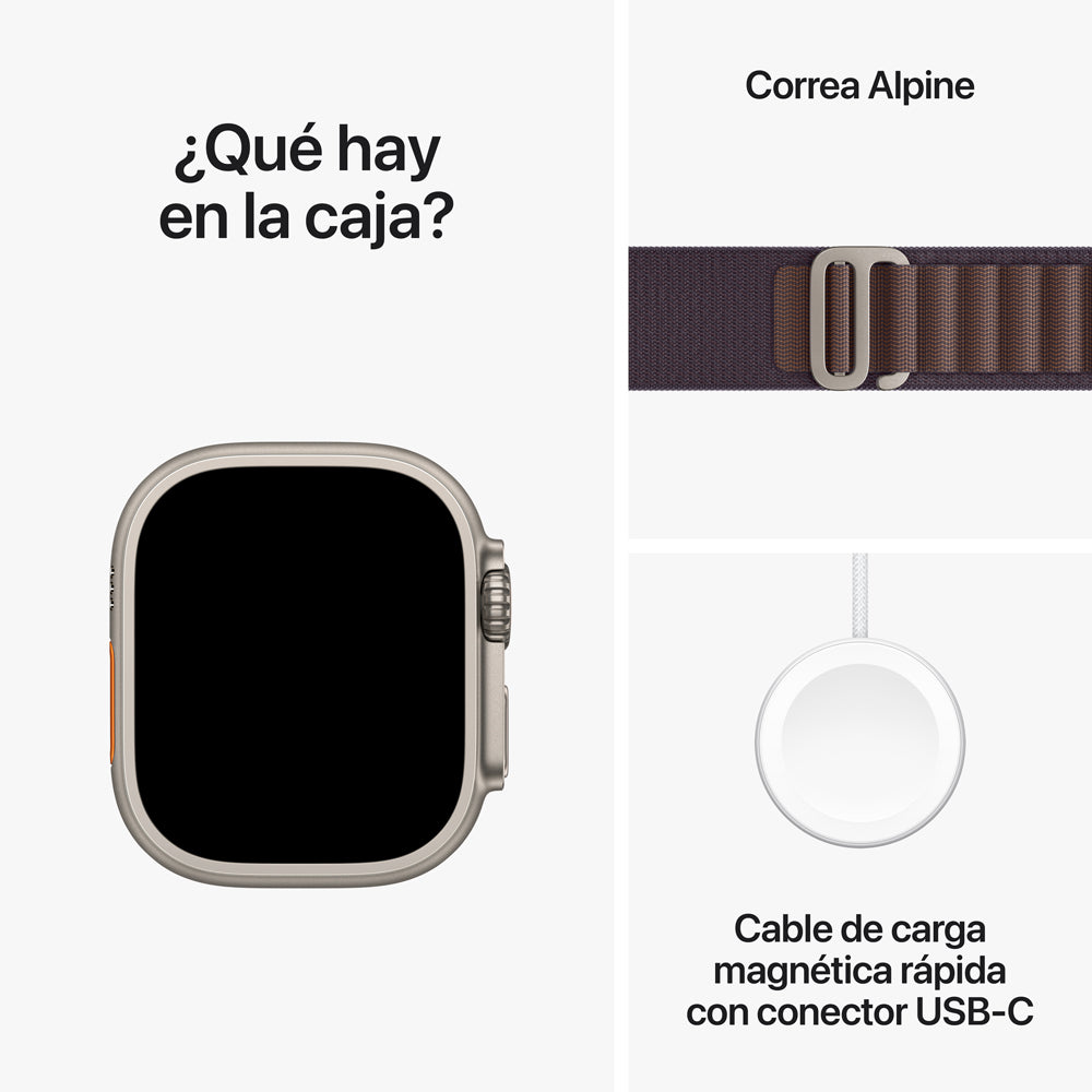 Apple Watch Ultra 2 GPS + Cellular 49mm Titanium Case with Indigo Alpine Loop - Smartwatch for Fitness Tracking, Outdoor Adventures & Daily Wear