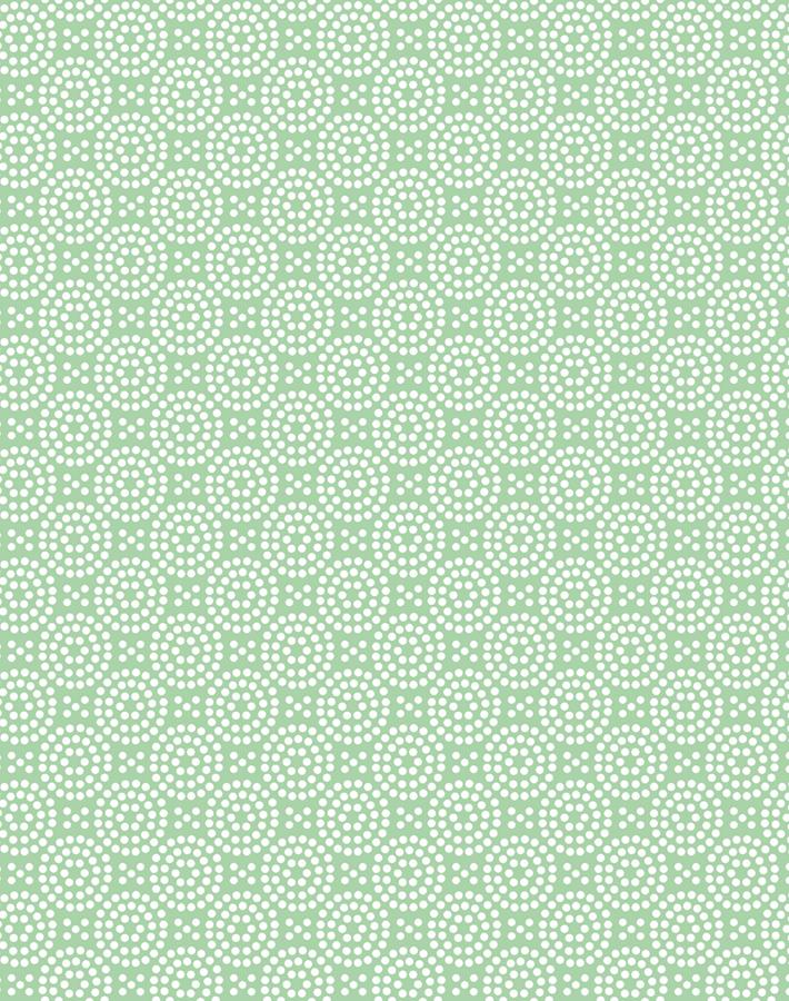 Dot Dot Wallpaper by Wallshoppe - Green Geometric Peel & Stick Wallpaper for Bedroom, Living Room, Nursery Decor | Easy DIY Home Renovation