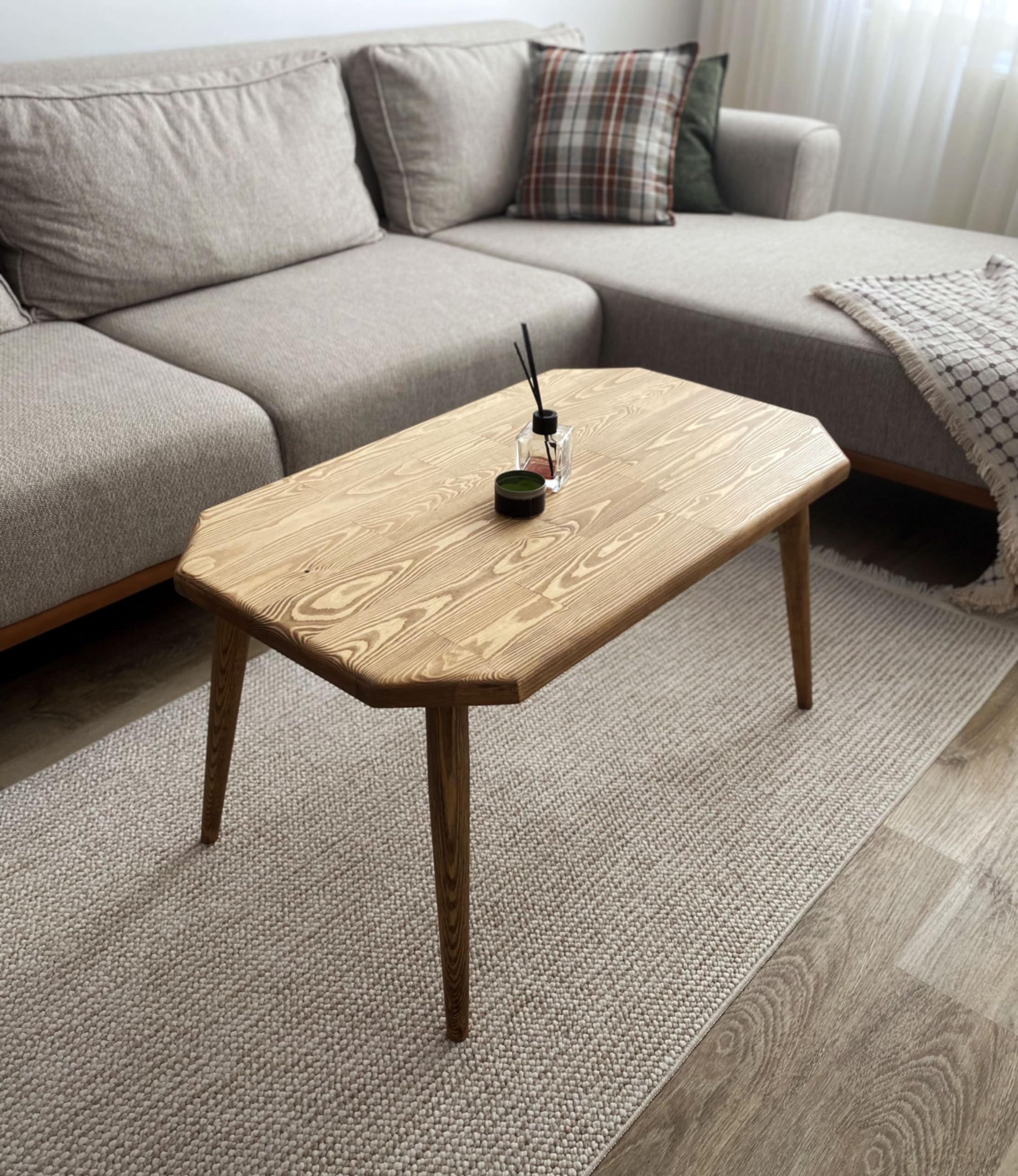Handmade Wood Coffee Table for Living Room (33x20