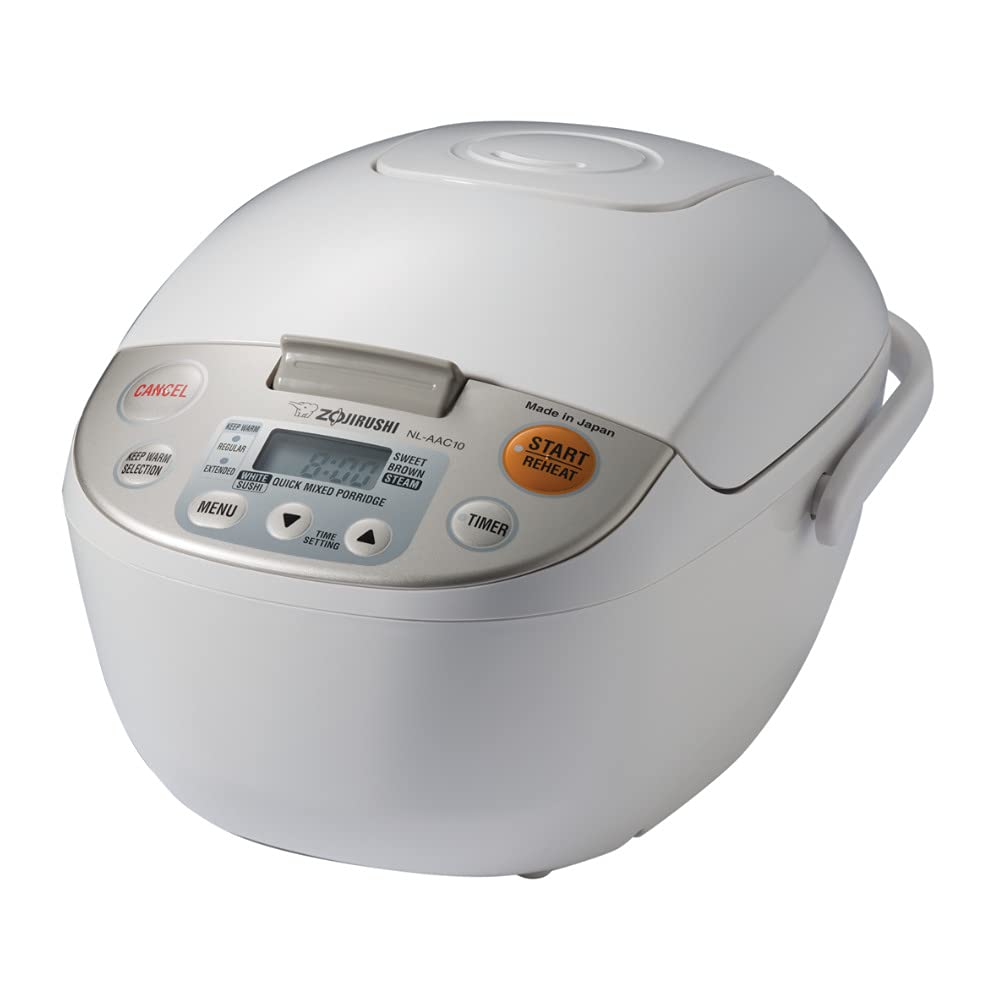 Zojirushi NL-AAC10 Micom Rice Cooker and Warmer - 5.5 Cups (1.0 Liter) - Perfect for Home, Office, and Dorm Use - Cooks White Rice, Brown Rice, and Sushi Rice with Precision