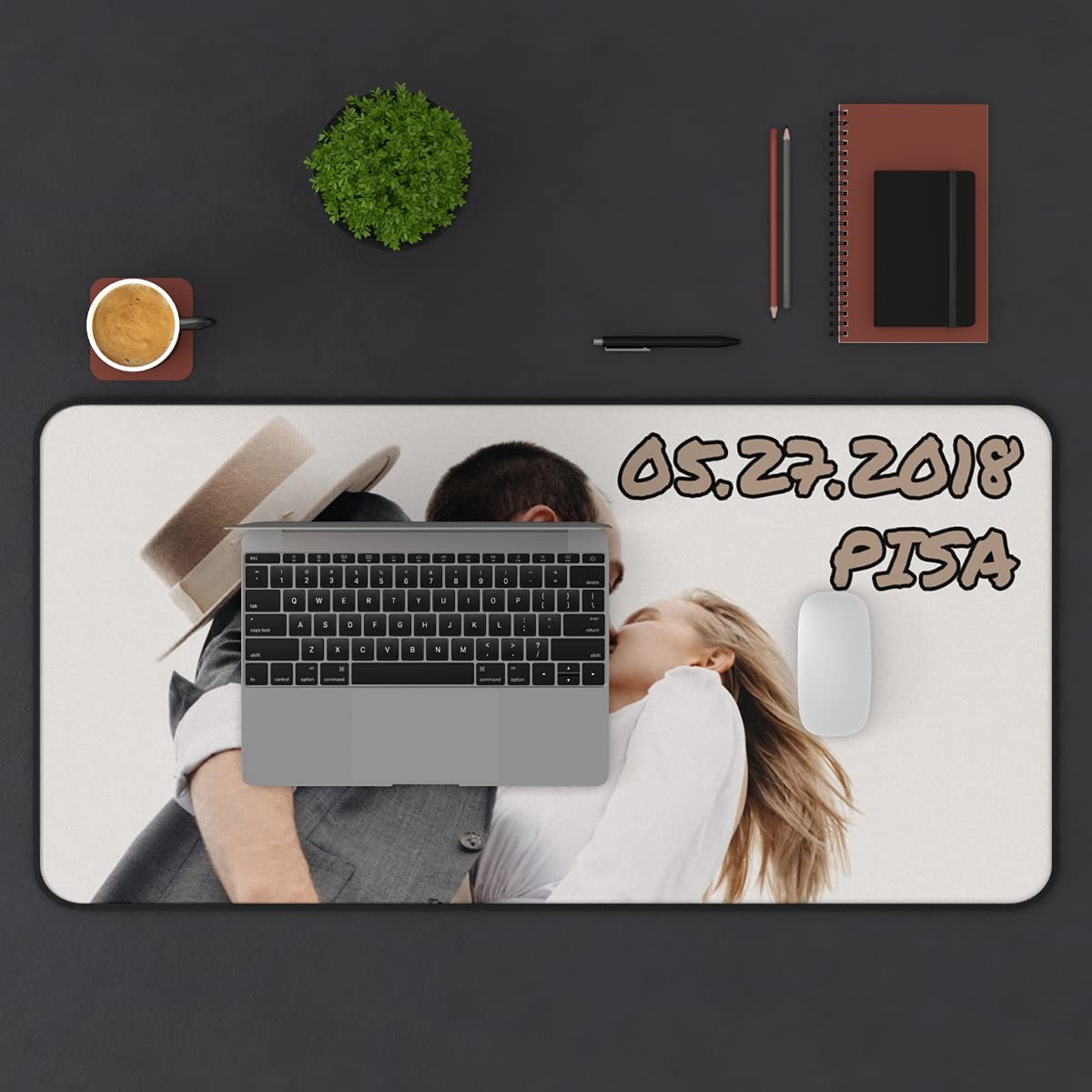 Custom Large Desk Mats 15.5”x31.5” - Personalized Photo & Text Computer Gaming Mouse Pad - Non-Slip Keyboard Mat for Office & Home Workspace - Perfect for Work, Gaming & Study
