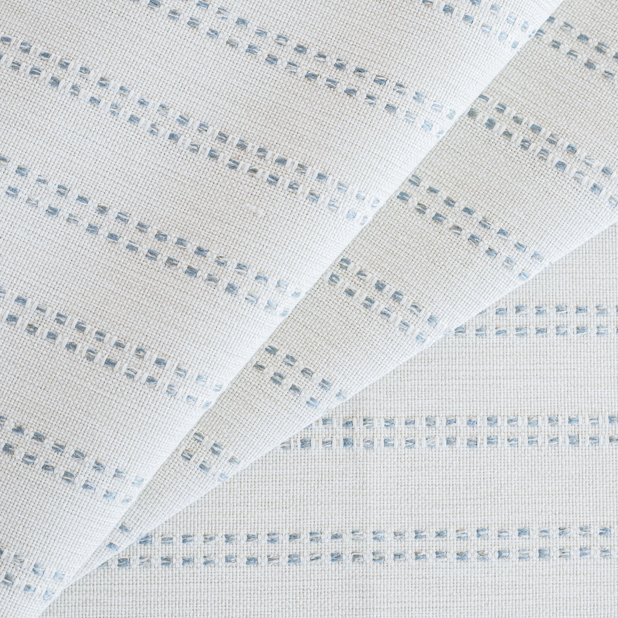 Elodie Stripe Fabric - Sky Blue Cotton Blend Textile for Upholstery, Curtains & DIY Crafts | Premium Home Decor Material for Sofas, Pillows & Sewing Projects