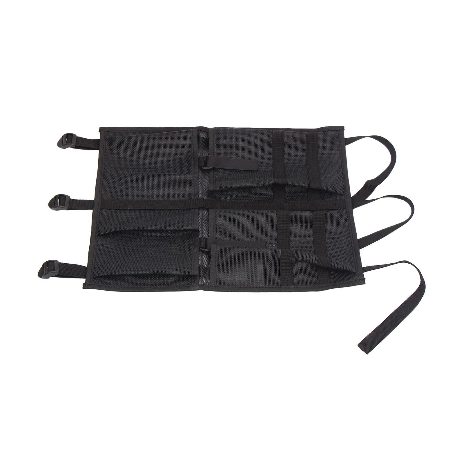 **Black Nylon Kayak Mesh Bag - Waterproof Gear Organizer for Paddling, Fishing & Outdoor Adventures**