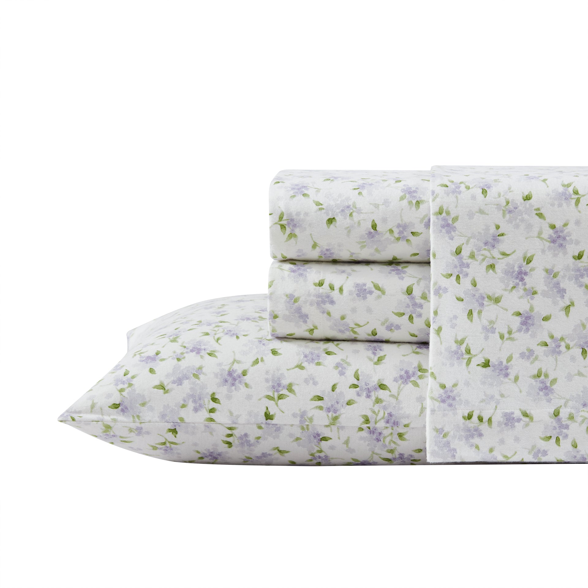Laura Ashley La Virginia Lilac Flannelette Sheet Set - Soft & Cozy Queen Size Bedding for Winter - Perfect for Cold Nights & Cozy Bedroom Decor