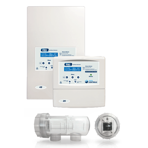 SWC Salt Water Chlorinator with pH Control for Pools – Ideal for In-Ground and Above-Ground Pool Maintenance