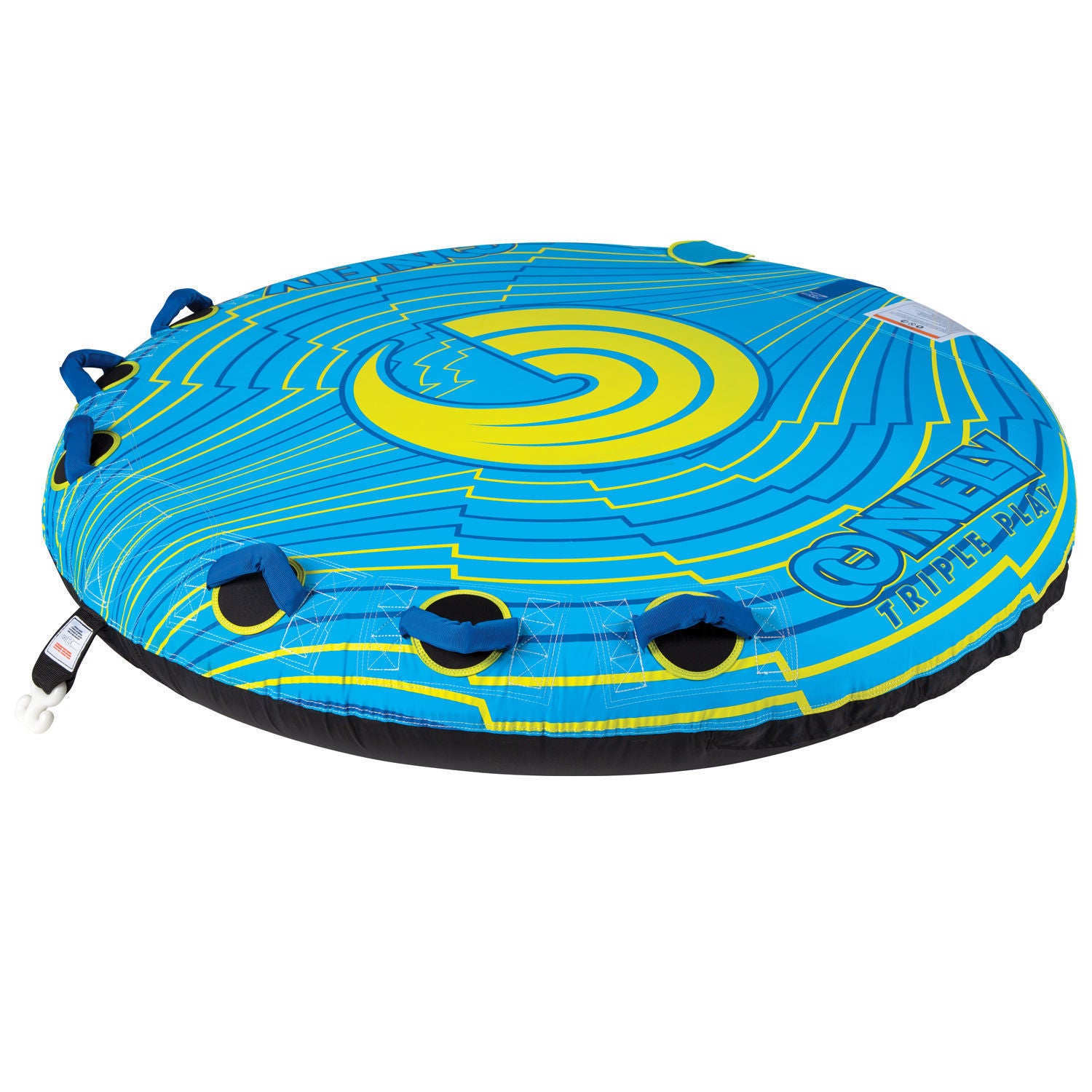 Connelly Triple Play Towable Tube - 3 Rider Inflatable Water Tube for Boating & Lake Fun - Perfect for Family & Friends Water Sports Adventure