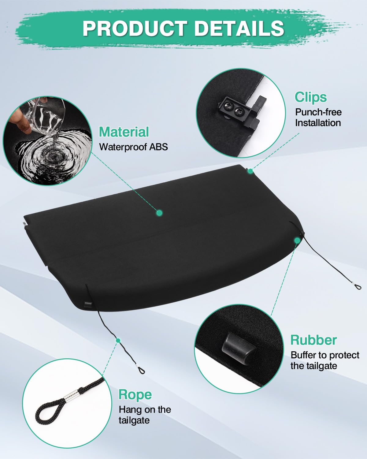 2023-2024-2025 Honda HR-V HRV Retractable Cargo Cover - Heavy Duty Black Trunk Shade Accessory for Luggage Protection | Perfect for Road Trips, Grocery Hauling & Pet Transport