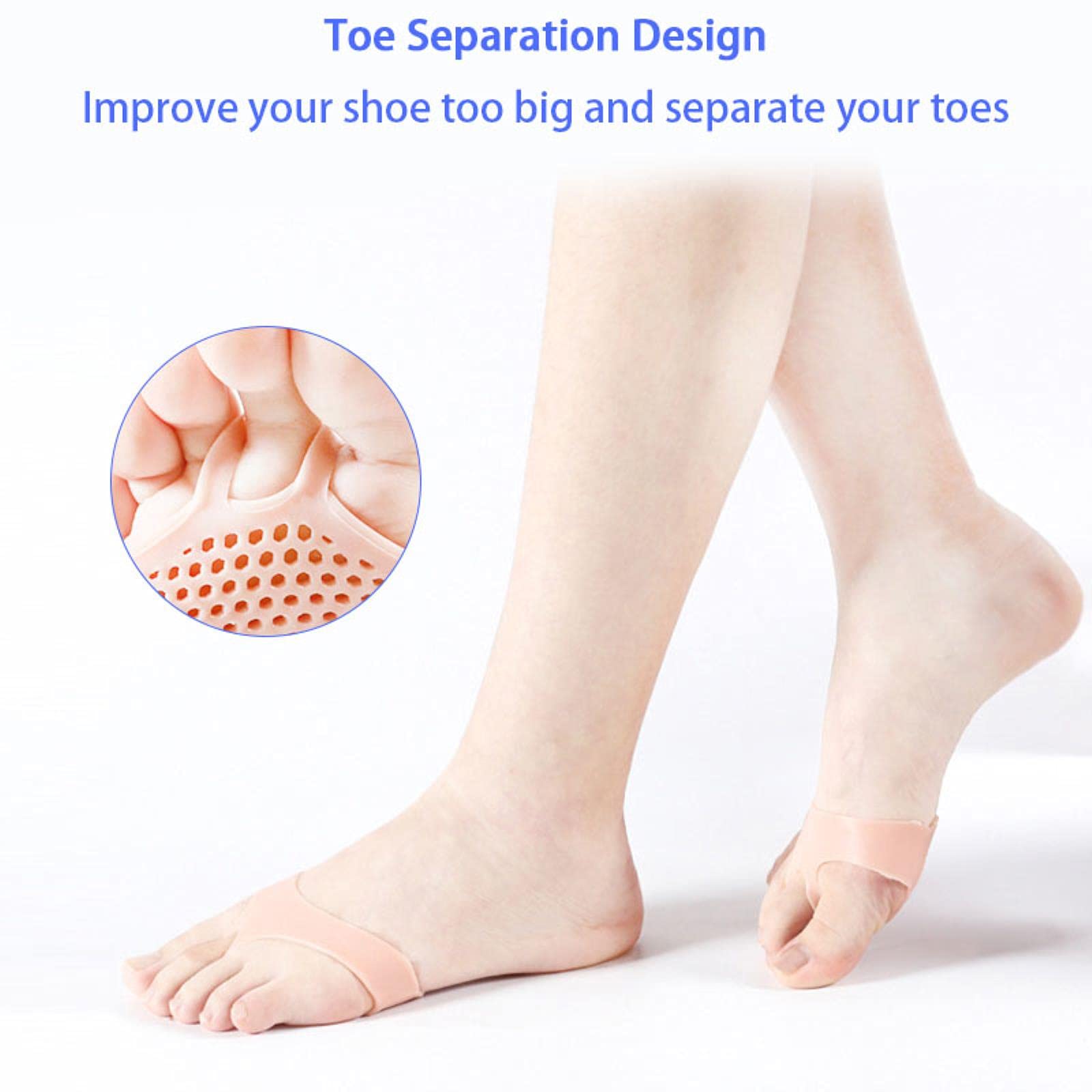 Honeycomb Gel Insoles for High Heels – Silicone Padded Forefoot Support, Breathable & Massaging Foot Care – Perfect for Work, Parties & Long Wear Comfort