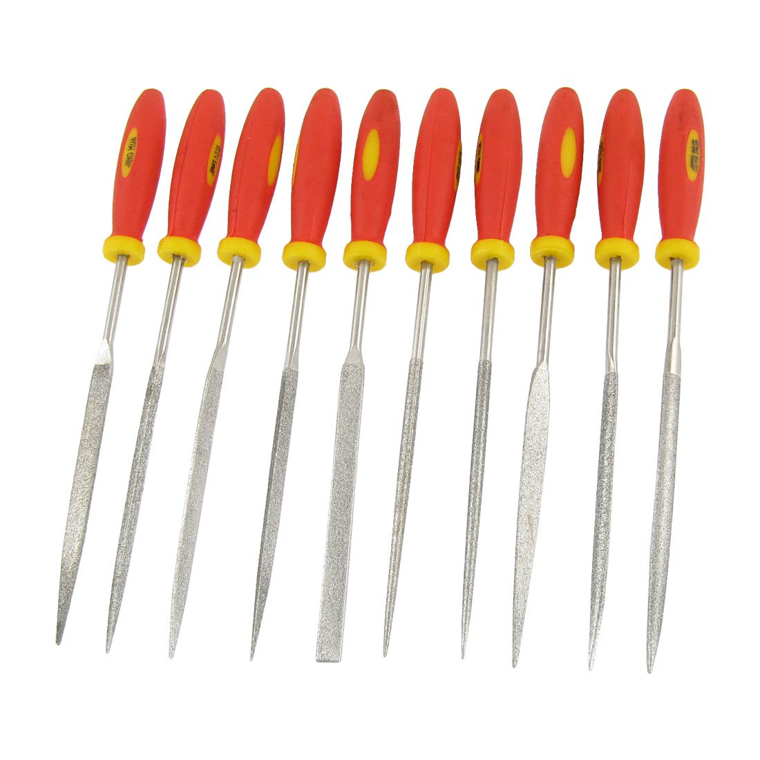 10 Pcs American Pattern Files & Rasps Set - 3mm Shank Dia Square & Triangle Files for Metal Woodworking, Grinding, and DIY Projects - Perfect for Jewelry Making, Automotive Repair, and Crafting
