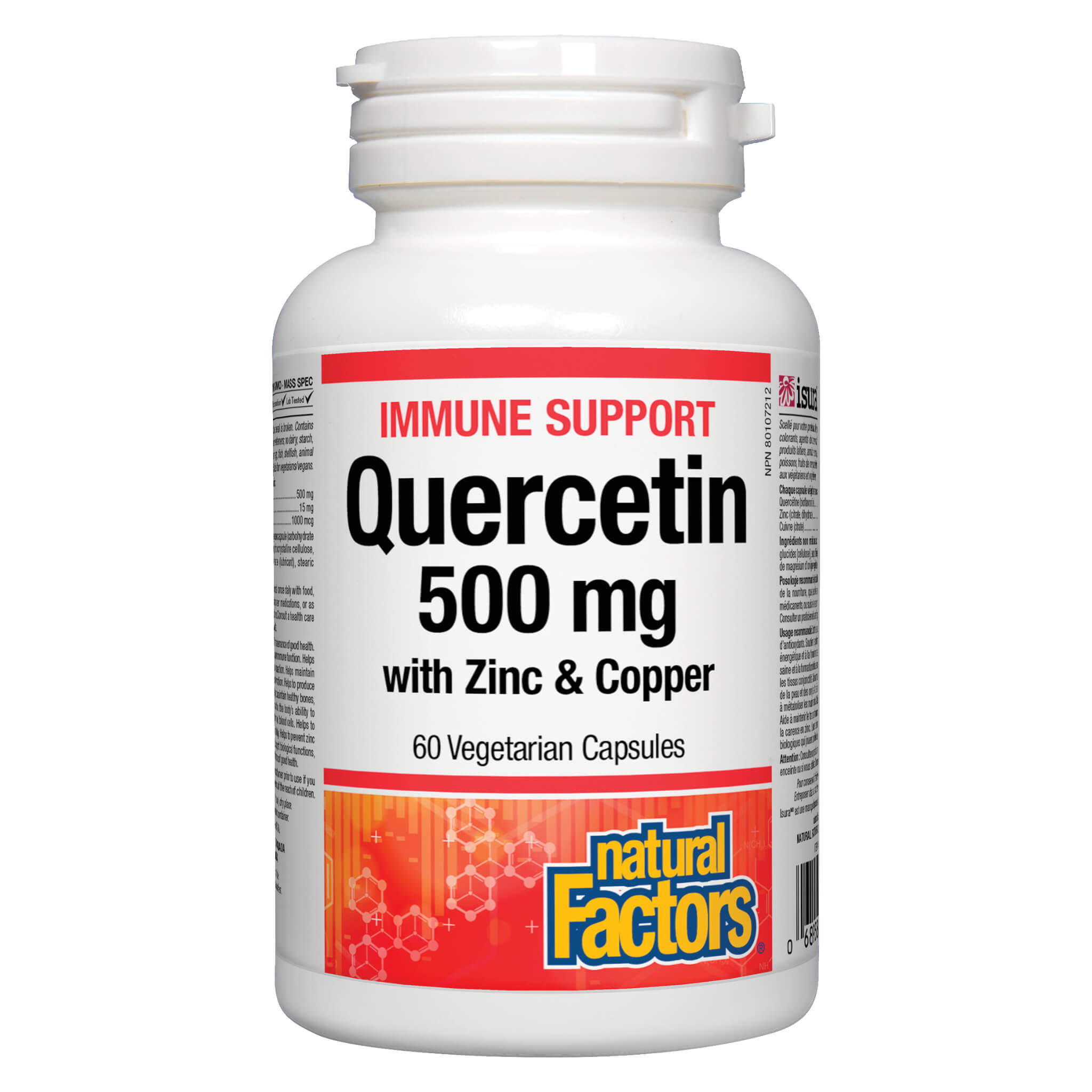 Quercetin 500mg with Zinc & Copper Supplement - Immune Support, Antioxidant Benefits for Adults - Daily Wellness & Allergy Relief