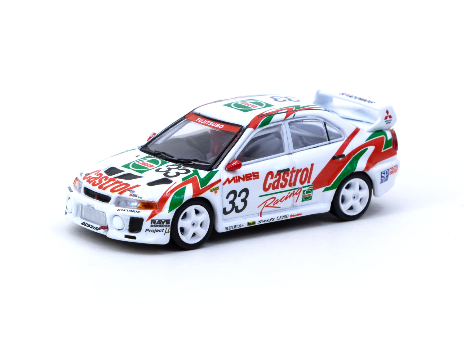 Tarmac Works 1/64 Scale Mitsubishi Lancer Evolution V Super N1 Endurance Series 1998 #33 Diecast Model Car - Perfect for Collectors, Racing Enthusiasts & Display Cases