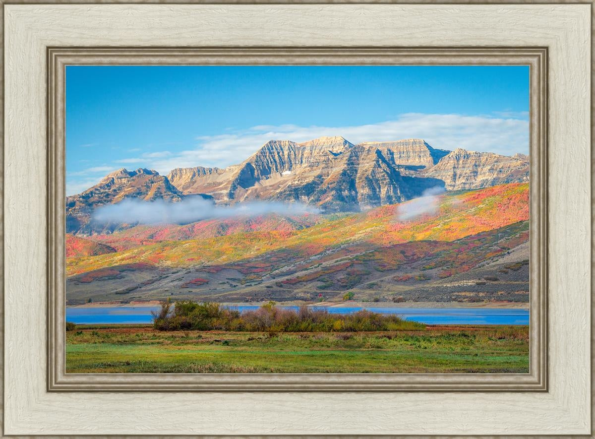 Autumn Splendor Over Timpanogos - Stunning Fall Landscape Photography Print for Home & Office Wall Decor | Perfect for Living Rooms, Bedrooms & Gifts