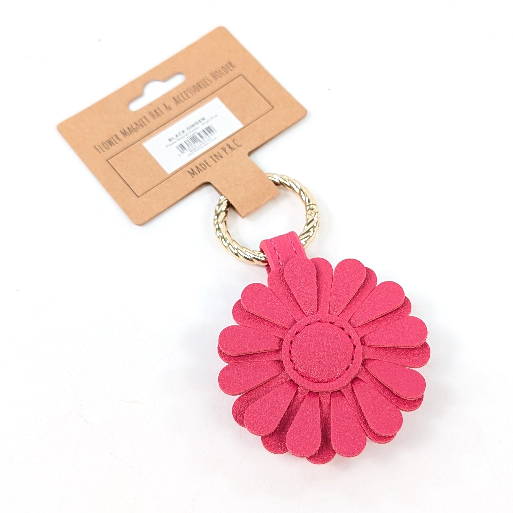 Bright Pink Flower Magnet Holder - Strong Magnetic Hook for Kitchen, Office & Bathroom Organization