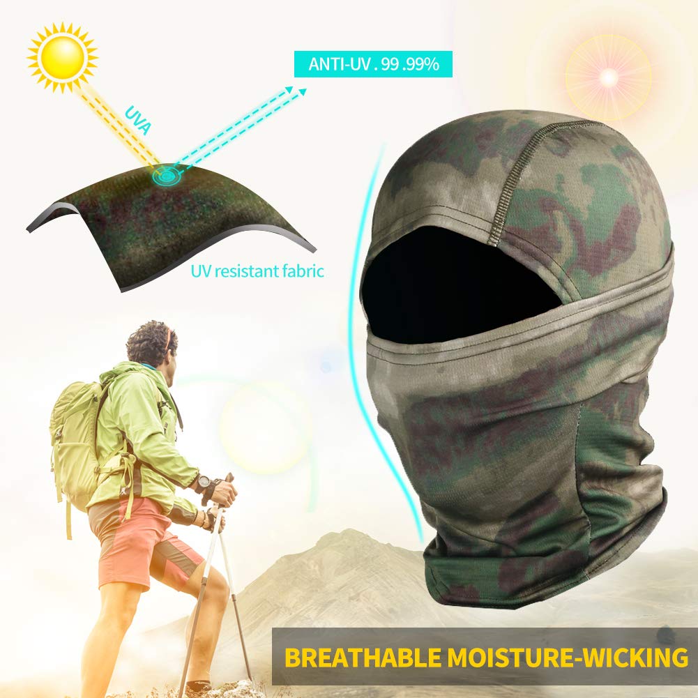 STARTAIKE Balaclava Face Mask - UV Protection, Windproof Tactical Hood for Skiing, Cycling, Outdoor Fishing & Hunting (Camo) - Perfect for Cold Weather & Extreme Sports