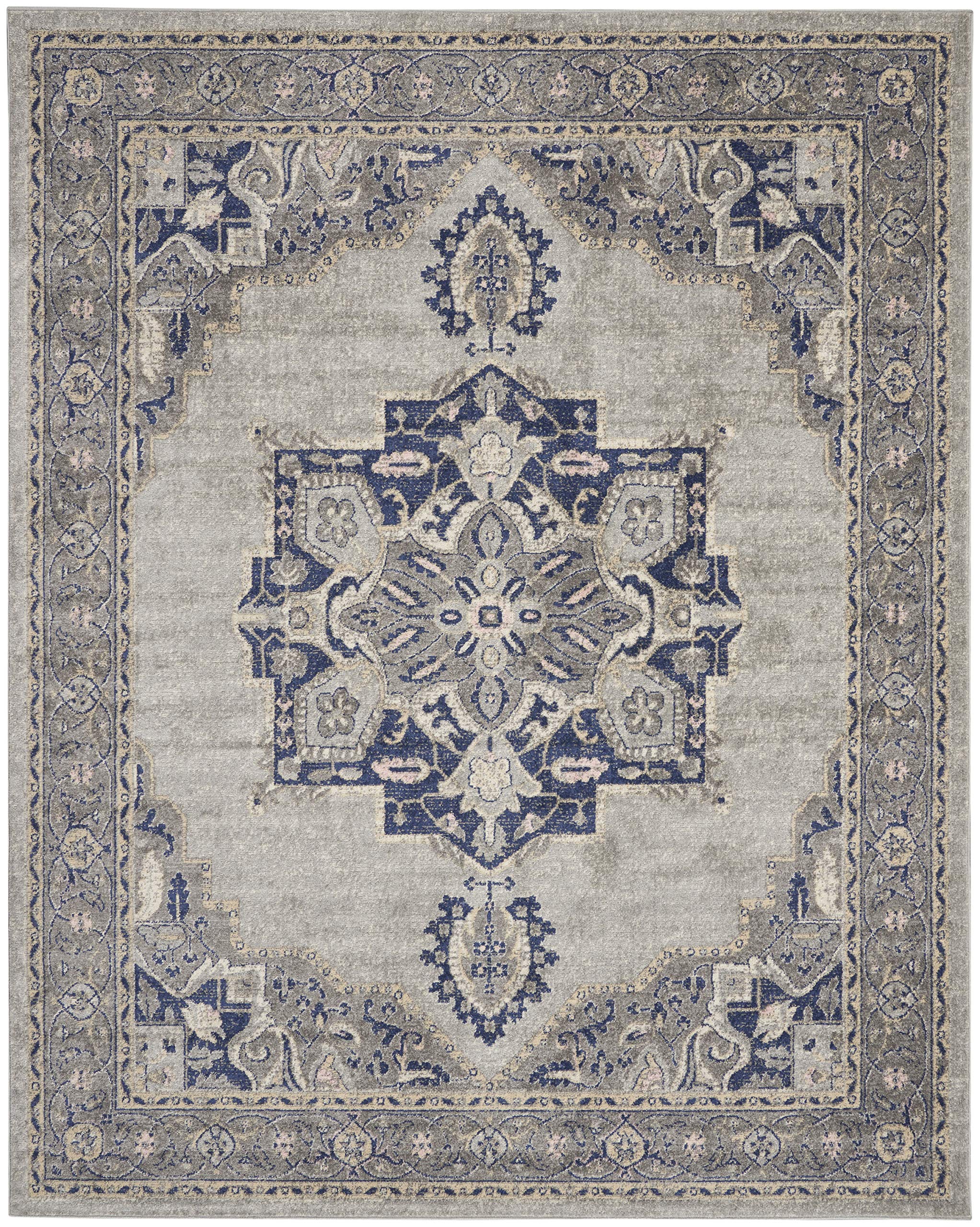 Nourison Tranquil Persian Grey/Navy 8'10
