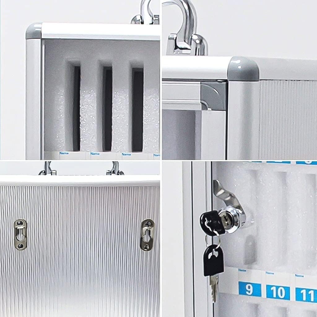 Lockable Wall Mounted Cell Phone Storage Cabinet - Secure Phone Holder Box with Carry Handle for Schools, Offices & Retail Stores (36 Slots)