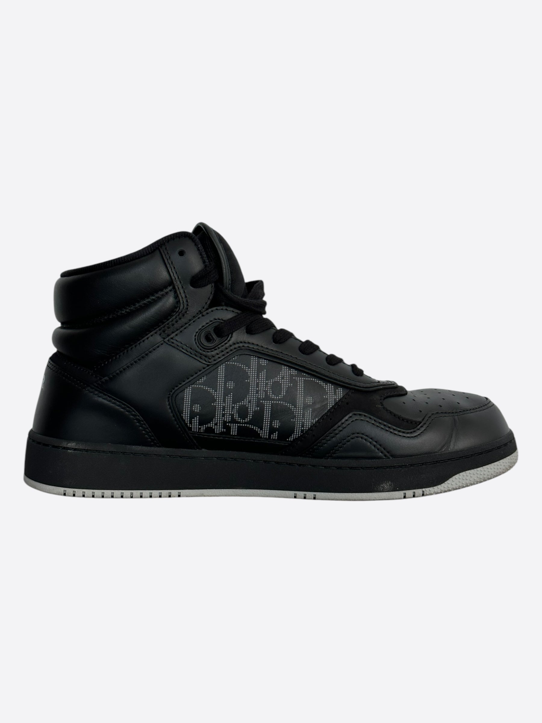 Dior Black Oblique B27 High Top Sneakers for Men - Luxury Designer Fashion Shoes for Casual & Streetwear Outfits