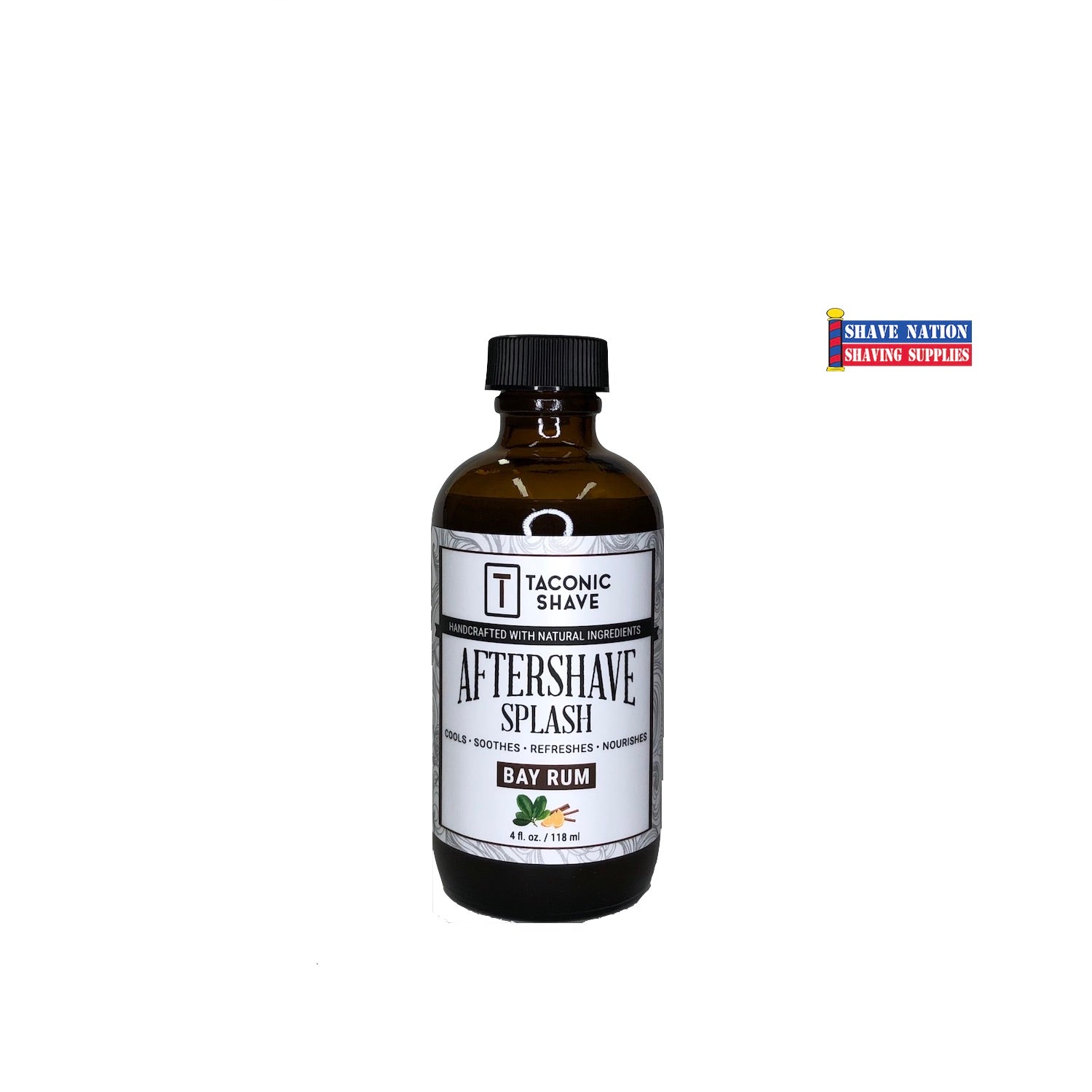 Taconic Bay Rum Aftershave Splash for Men - Natural Alcohol-Free Post Shave Lotion with Soothing Aloe & Vitamin E - Perfect for Sensitive Skin After Shaving or Beard Care