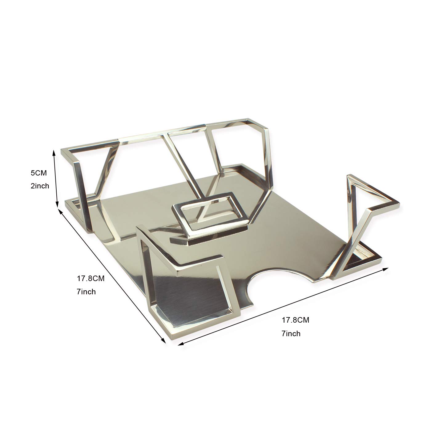Modern Stainless Steel Mirror Polish Napkin Holder MR116 - Elegant Dinner & Luncheon Napkin Dispenser Organizer - Perfect for Christmas, Thanksgiving & Holiday Gifting - Ideal for Dining Tables, Restaurants & Home Decor