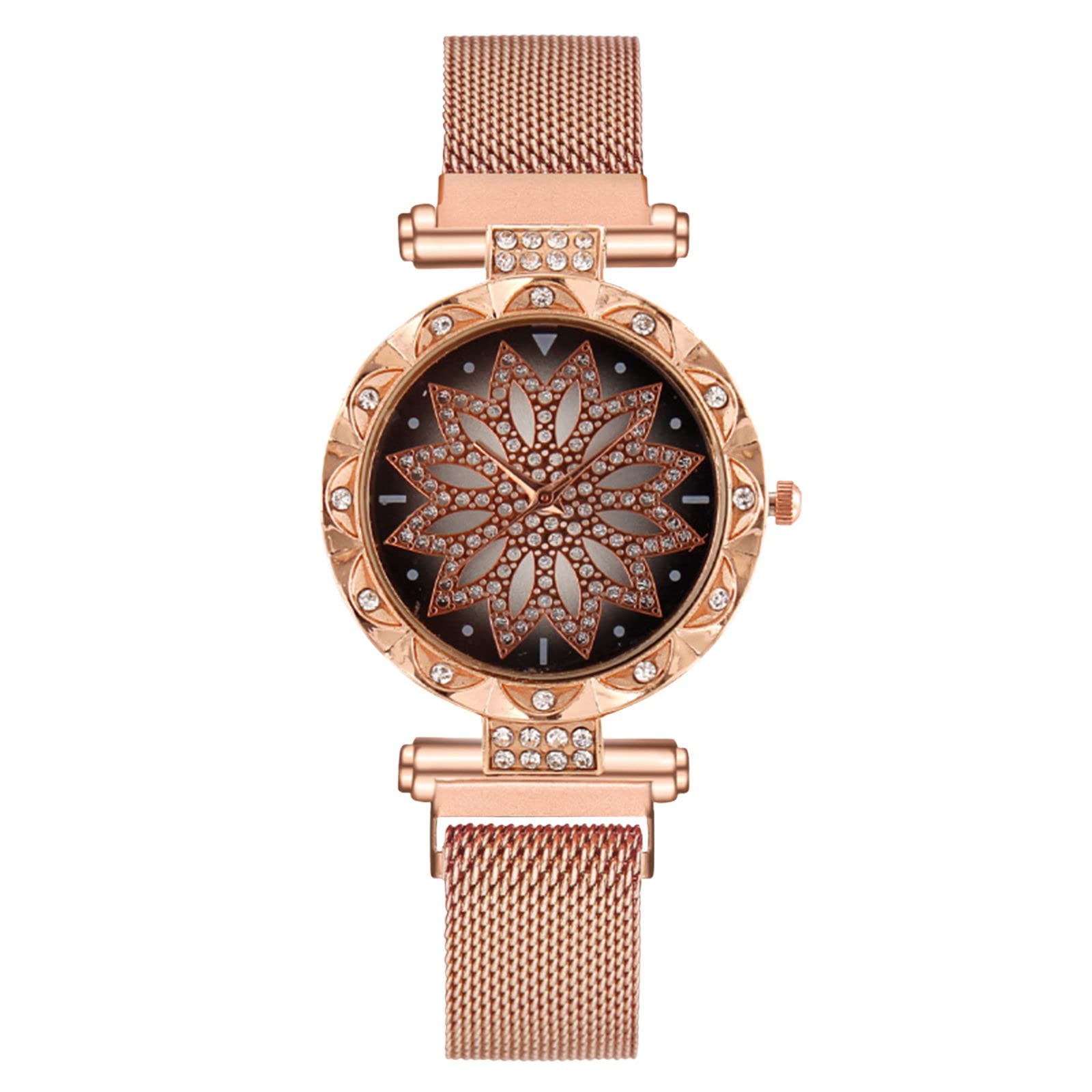Elegant Women's Quartz Watch with Ferromagnetic Bracelet - Perfect for Running, Work & Everyday Wear | Stylish Ladies Wristwatch for Active Lifestyles