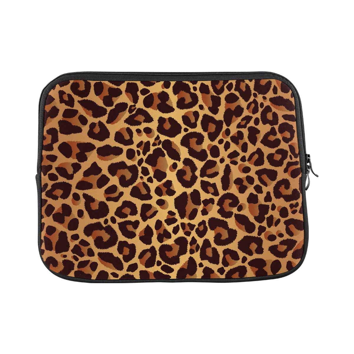 Stylish Leopard Print Neoprene Laptop Sleeve Bag for 13-13.3 Inch Notebooks - Perfect for Work, School, and Travel