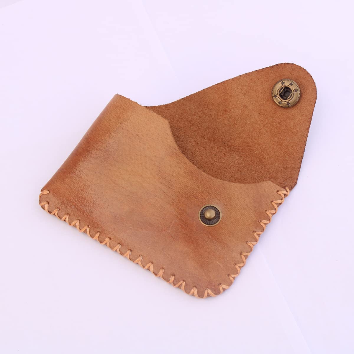 Handmade Genuine Leather Slim Card Holder Wallet - Front Pocket Minimalist RFID Blocking Card Organizer for Men & Women - Perfect for Travel, Business Cards, and Everyday Use