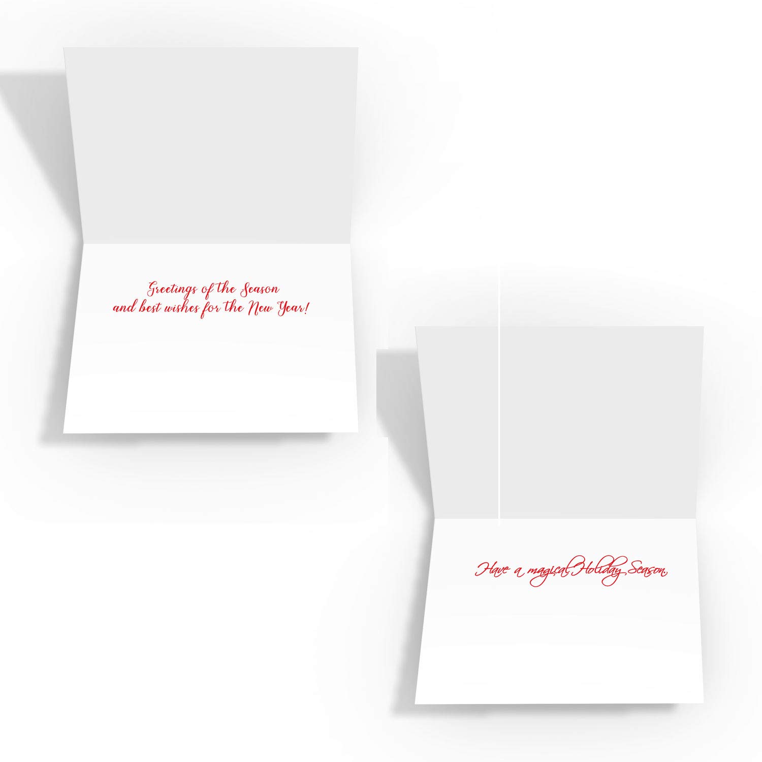 Rustic Christmas Cards Boxed Set - 12 Handmade Holiday Greeting Cards with Envelopes for Festive Season Gifting & Decor