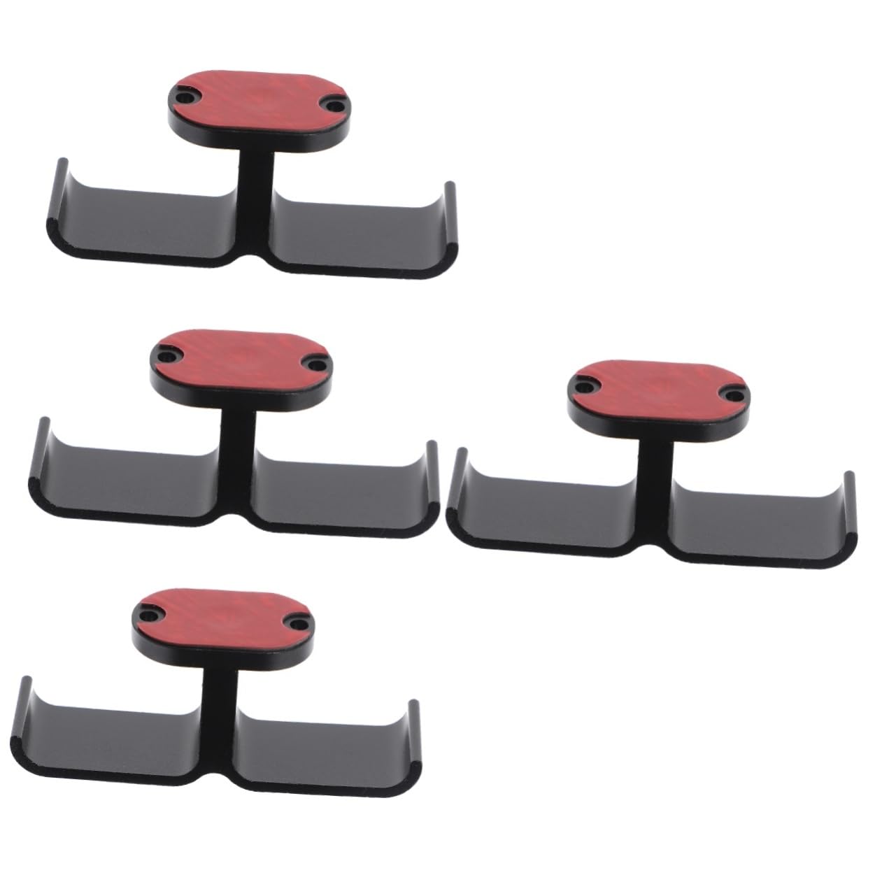 DOITOOL 4-Pack Durable Rubber Headphone Stand - Double Hook Gaming Headset Holder with Screw Mount for Desk, Easy Installation & Replacement for Broken Headphones - Perfect for Gaming Setup, Office & Home Organization