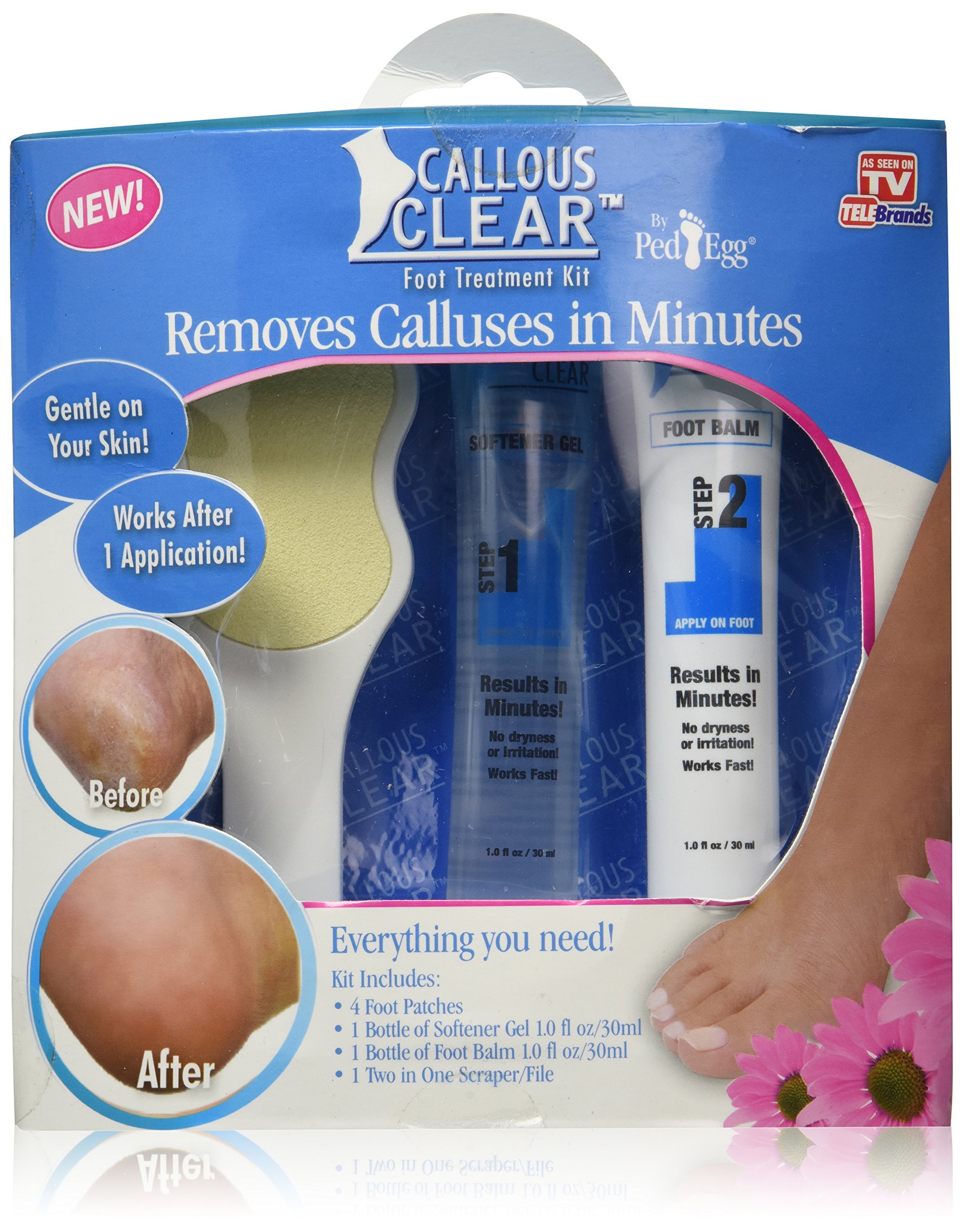Ped Egg Callus Remover & Foot Treatment Kit – Exfoliate Dead Skin, Smooth Cracked Heels – Perfect for At-Home Pedicures & Dry Skin Care
