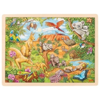 Goki Australian Wooden Puzzle for Kids - Educational Learning Toy for Toddlers & Preschoolers - Perfect for Home, Classroom & Travel Activities