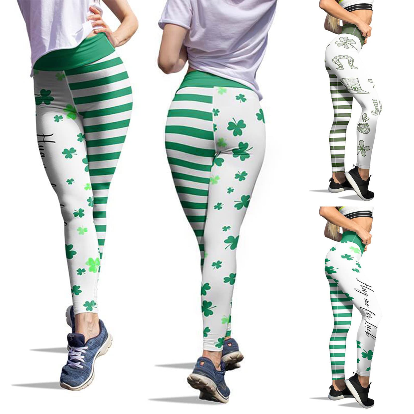 Stylish Women's Printed Yoga Leggings for St. Patrick's Day - Slimming Booty Workout Pants with Cute Patterns | Perfect for Yoga, Gym & Casual Wear