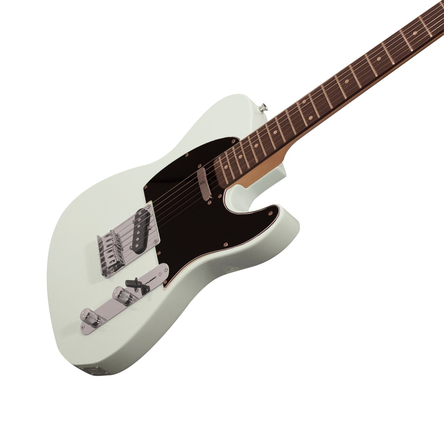 Sawtooth ST-ET-SGRB-KIT-6 Complete Electric Guitar Kit with Surf Green Finish, Black Pickguard & ChromaCast Hard Case - Perfect for Beginners, Practice, Live Performances & Home Recording Studios