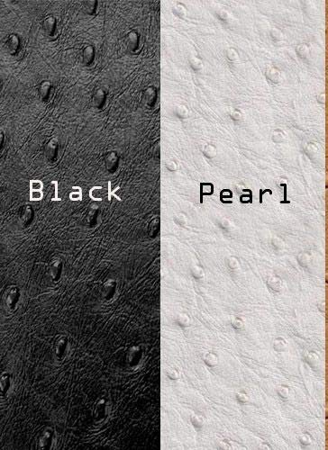 Premium White Pearl Ostrich Vinyl Faux Leather - 54