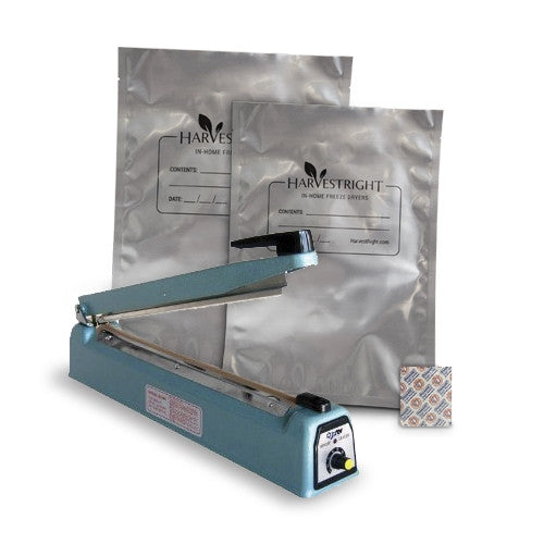 Mylar Starter Kit for Food Storage & Emergency Prep - Airtight Mylar Bags with Oxygen Absorbers for Long-Term Food Preservation, Perfect for Camping, Survival & Pantry Organization