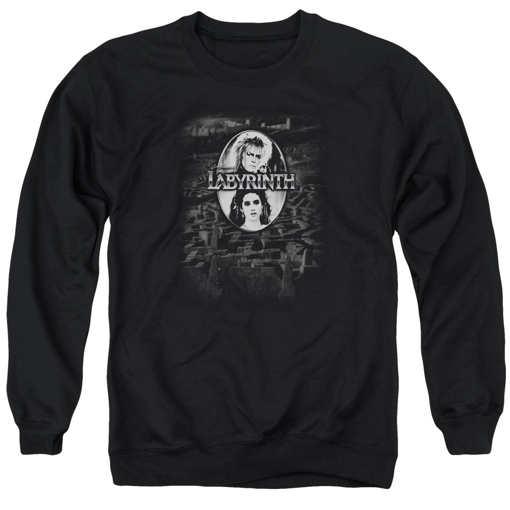 Labyrinth Maze Graphic Unisex Crewneck Sweatshirt for Men & Women | Soft Cotton Pullover Hoodie Alternative | Perfect for Casual Wear, Street Style & Gift Giving