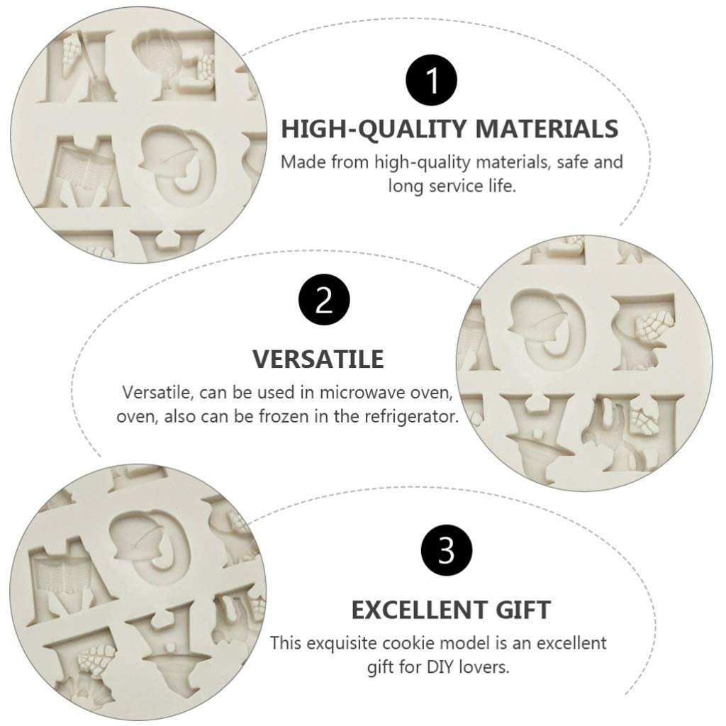 DOITOOL 2-Pack Silicone Baking Molds - Pumpkin & Letter Shapes for Cake, Fondant, Candy, Dog Treats & Gummy Making - Reusable Food Grade Mold for Halloween, Christmas & Party Desserts