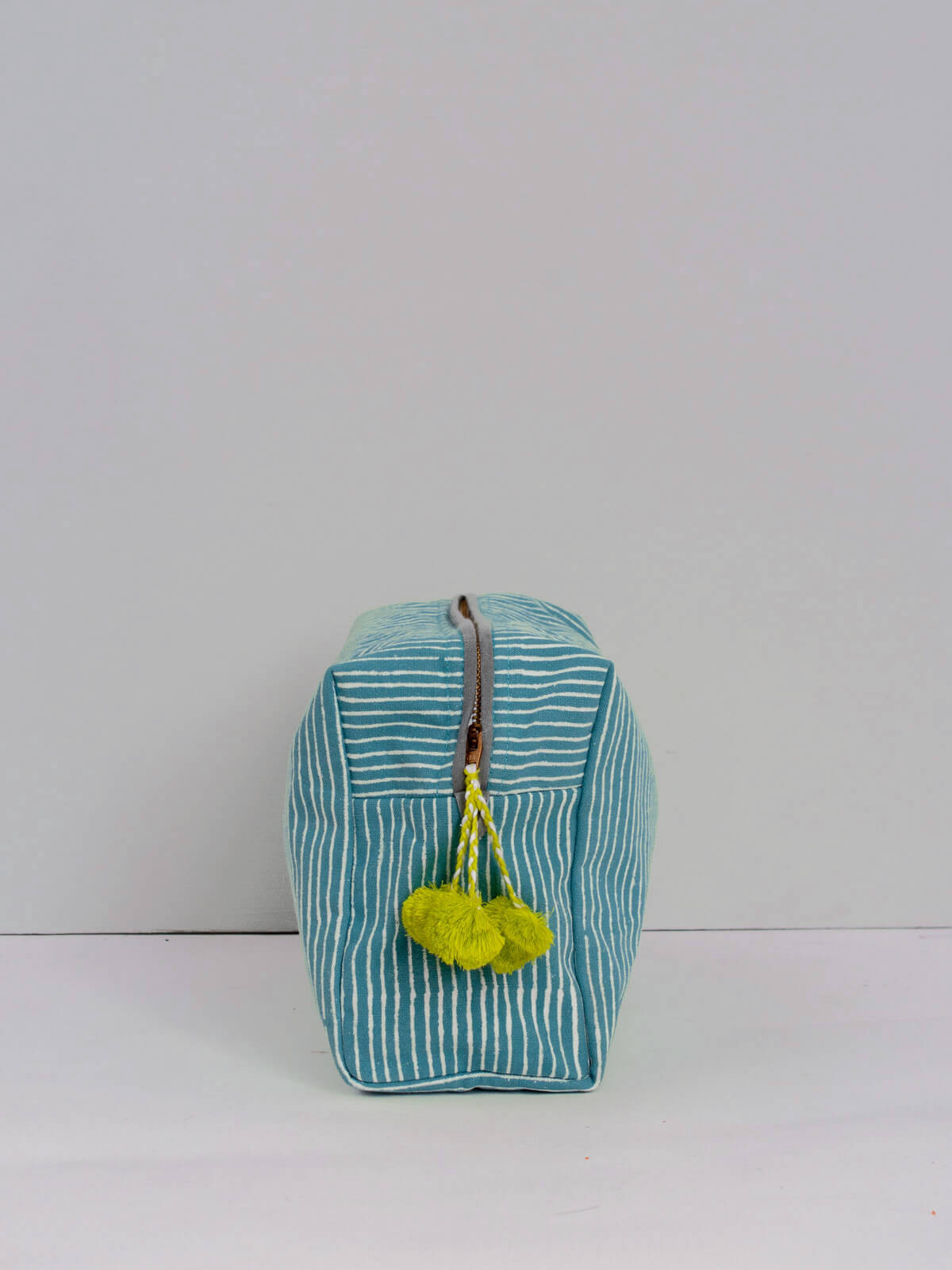 Premium Stripe Wash Bag for Travel & Gym - Stylish Blue Cosmetic Organizer | Perfect for Toiletries, Makeup & Essentials on the Go