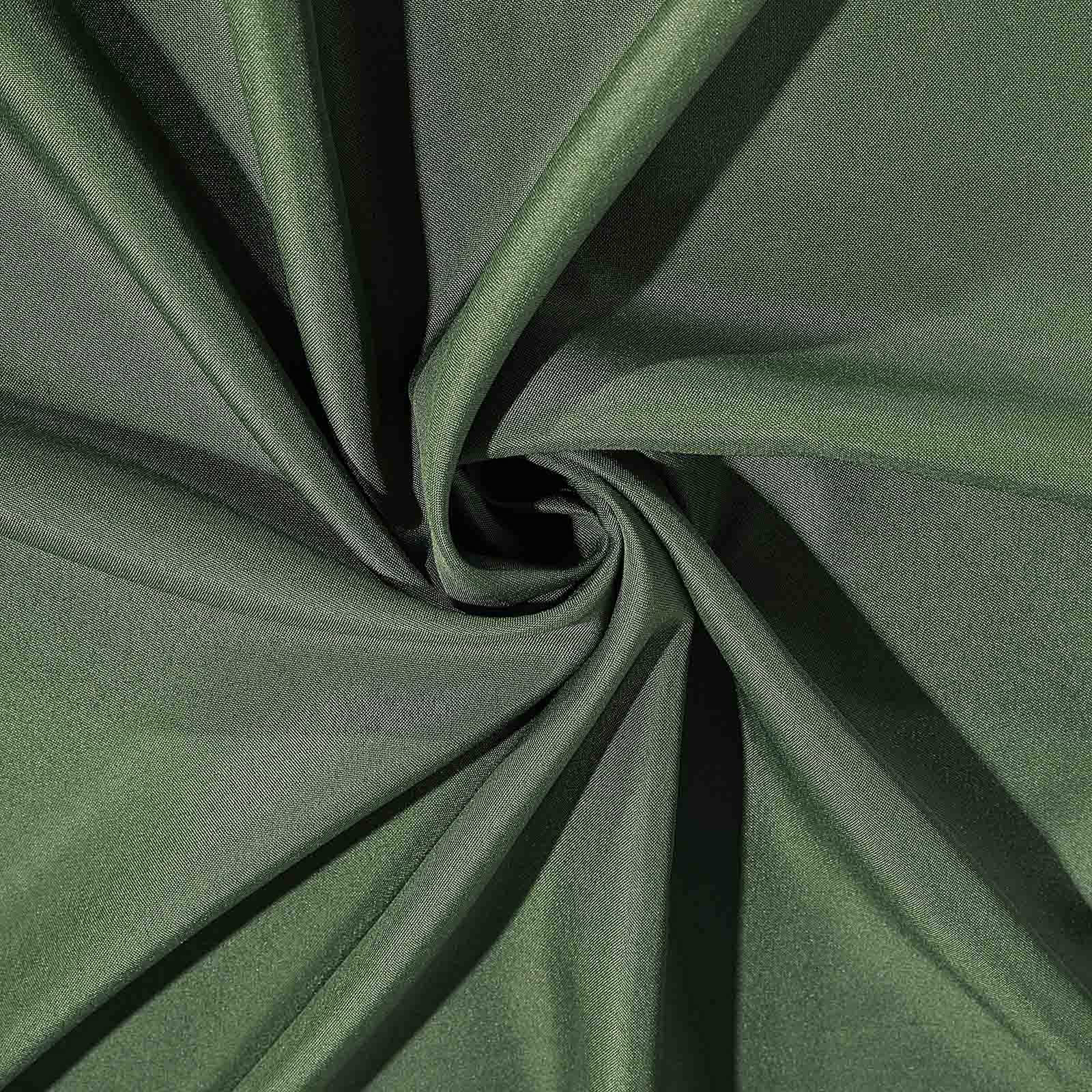60''x126 Inch Wrinkle-Free Polyester Rectangle Tablecloth - Soft Solid Dinner Table Cover for Buffet, Wedding, Party & Events - Moss Green - Perfect for Banquet, Restaurant, Home Dining & Holiday Decorations