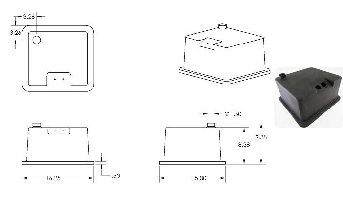 Premium Black Battery Box Top - Durable & Secure Power Storage Solution for Home, Office, and Outdoor Use