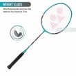 Yonex Arcsaber 73 Lightweight Badminton Racket - Prestrung with Aqua Blue Strings | Professional Tournament Grade Shuttlecock Racquet | Perfect for Indoor/Outdoor Play & Competitive Matches