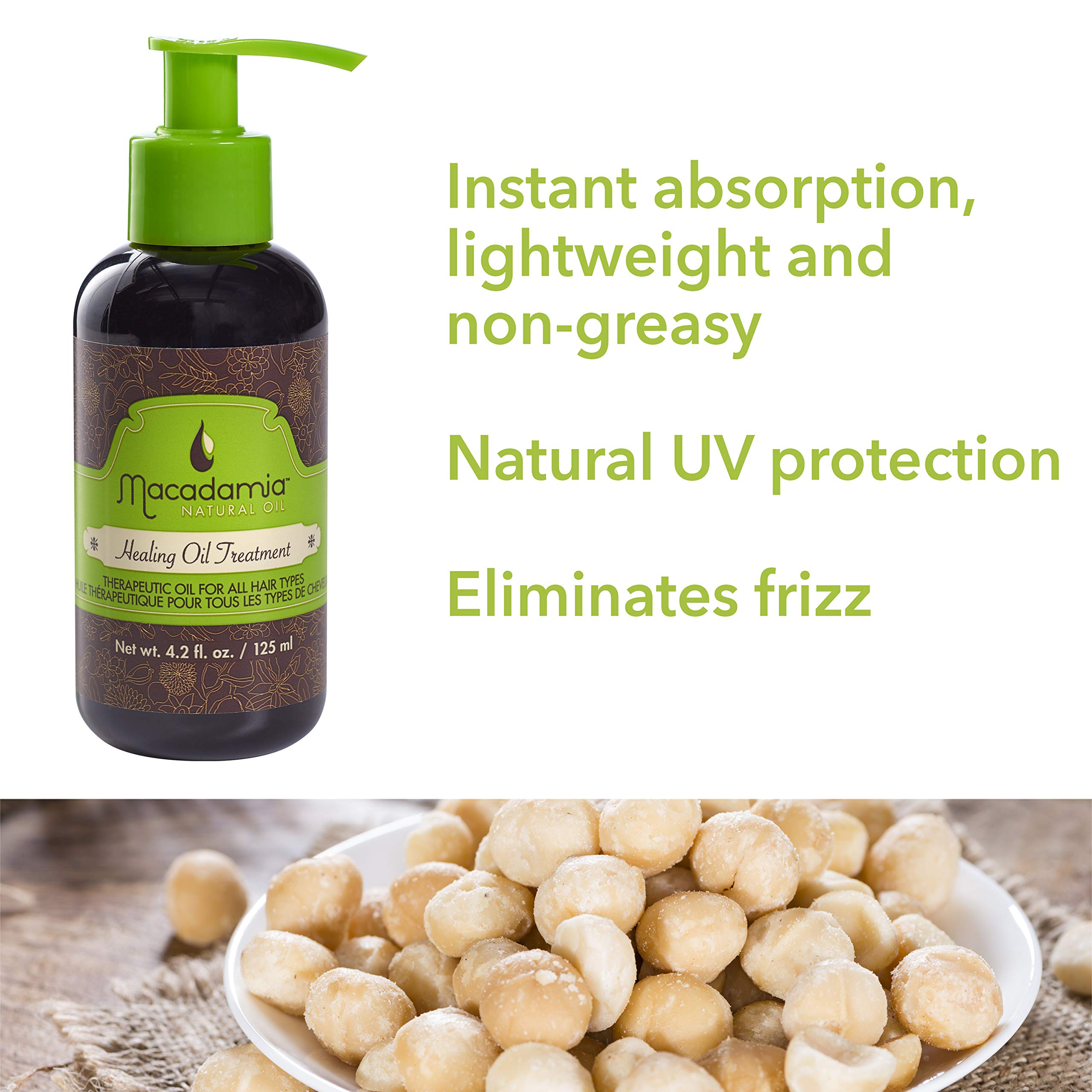 Organic Macadamia Nut Oil for Hair & Skin - 4.2 oz Pure Cold-Pressed Natural Healing Treatment | Deep Moisturizer for Dry Hair, Scalp Care & Anti-Aging Face Serum | Perfect for DIY Beauty Recipes & Massage Therapy